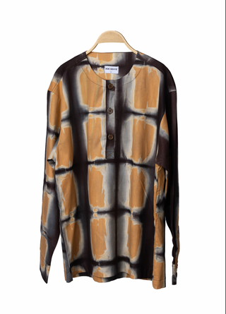 Tie Dye Long Sleeve Shirt in Brown
