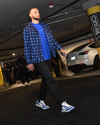 Hand Screen-Print Overshirt in Navy (As Worn by Steph Curry)
