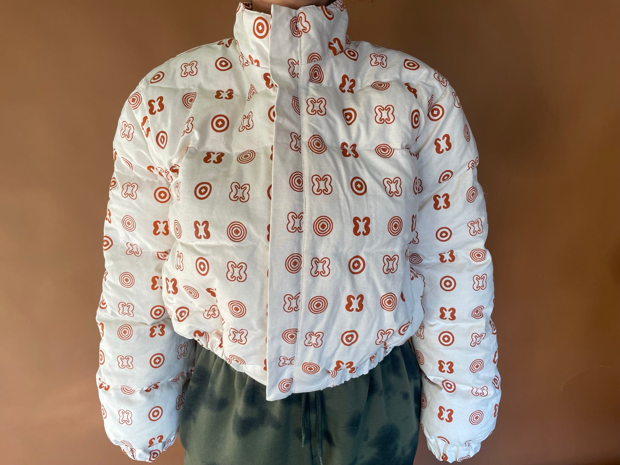 Cropped Monogram Puffer Jacket