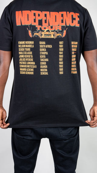 African Independence Tour T Shirt Black