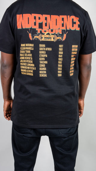 African Independence Tour T Shirt Black