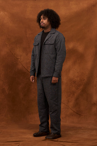 Black/Grey Marble Fugu Overshirt