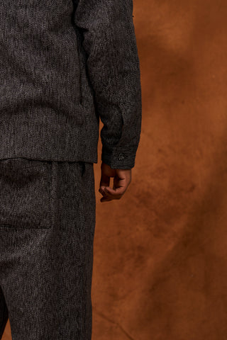 Black/Grey Marble Fugu Overshirt