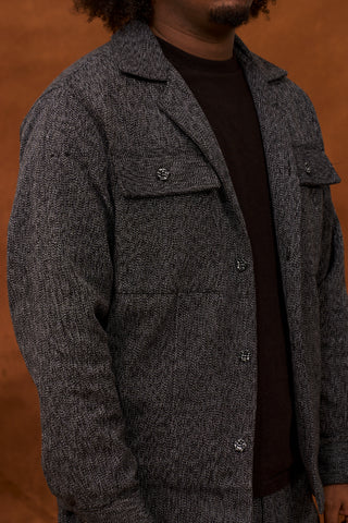 Black/Grey Marble Fugu Overshirt