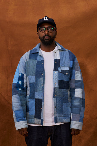 Upcycled Denim/Indigo Quilted Overshirt