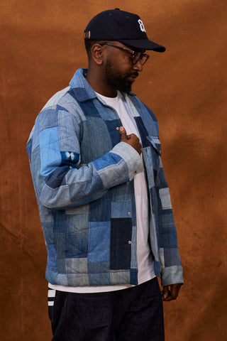 Upcycled Denim/Indigo Quilted Overshirt