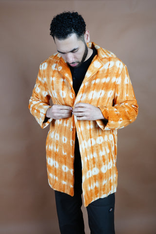 Orange Tie Dye Trench