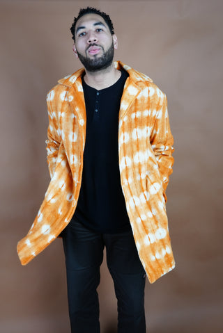 Orange Tie Dye Trench