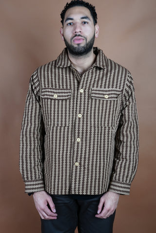 Brown/Tan Woven Overshirt