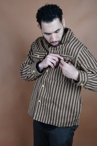 Brown/Tan Woven Overshirt