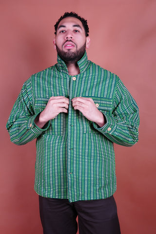 Green Woven Overshirt