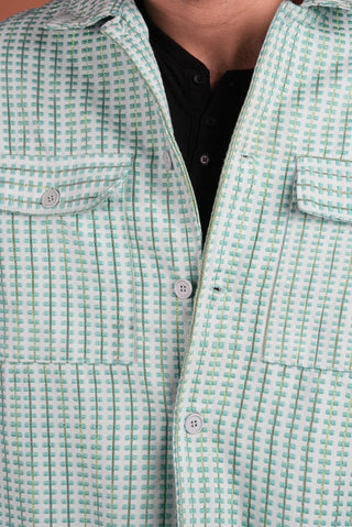 Teal Woven Overshirt