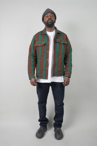 Green and Brown Fugu Overshirt