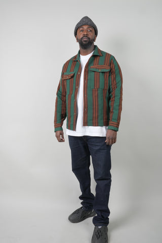 Green and Brown Fugu Overshirt