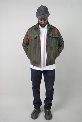 Green and Brown Fugu Overshirt