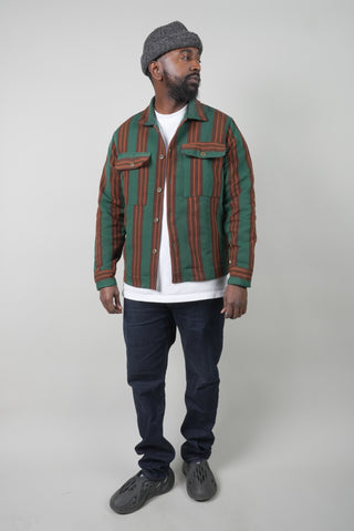 Green and Brown Fugu Overshirt