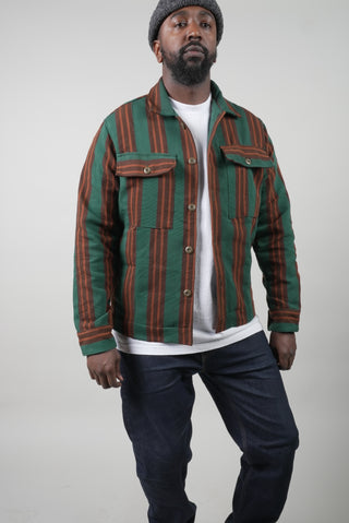 Green and Brown Fugu Overshirt