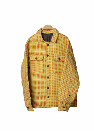 Fugu Double Weave Overshirt in Gold/Orange