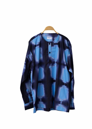 Tie Dye Long Sleeve Shirt in Navy