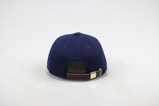 Wool Lower Case A StrapBack Hat (Navy Blue)