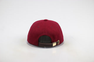 Wool Lower Case A StrapBack Hat (Maroon)