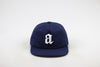 Wool Lower Case A StrapBack Hat (Navy Blue)