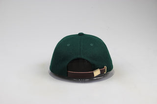 Wool Lower Case A StrapBack Hat (Dark Green)