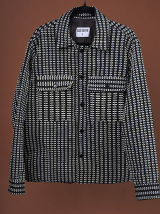 Black/Shimmer Woven Overshirt