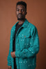Teal Bogolan Overshirt