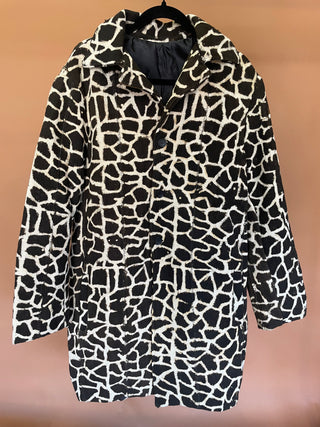 Giraffe Print Bogolan Trench